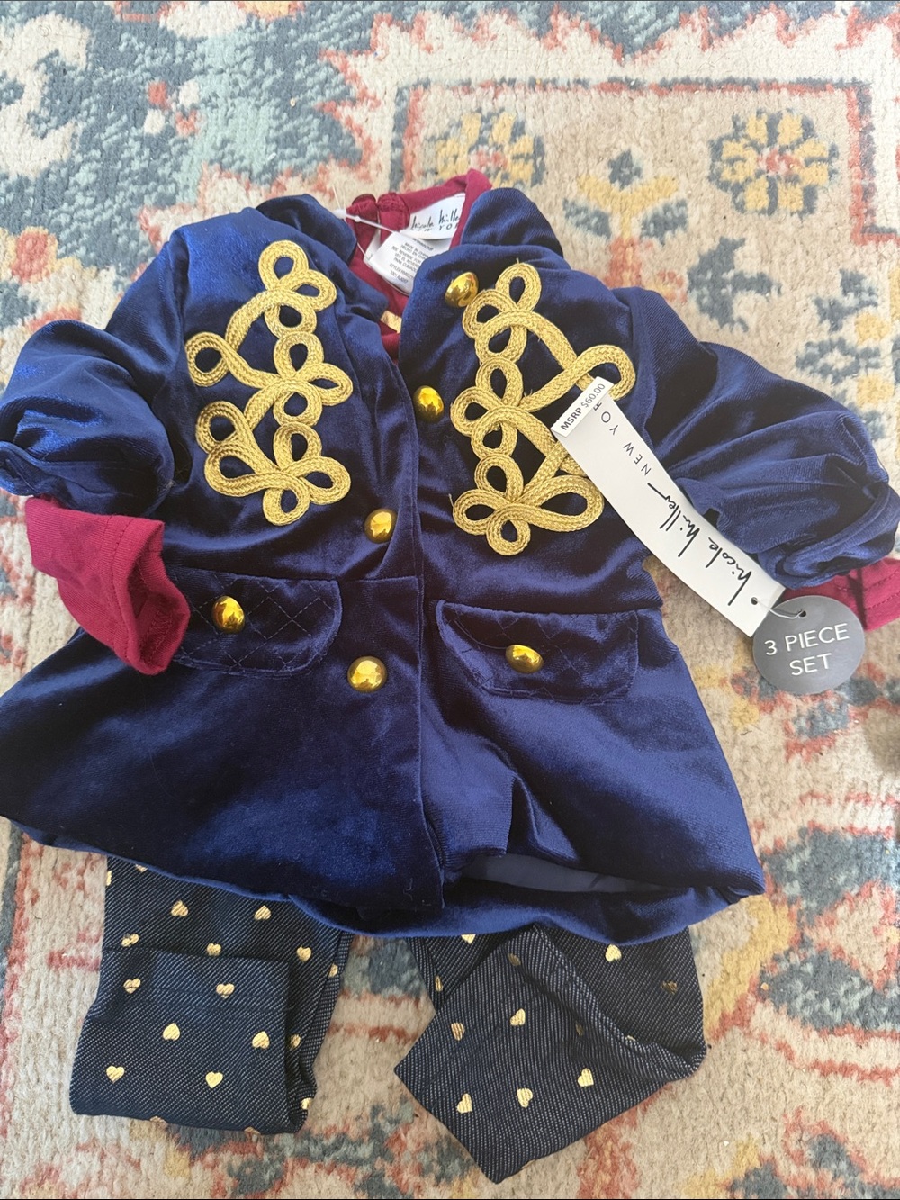 Nicole Miller New 3pc baby - jacket, top, legging set in Gorgeous Vibrant Colors